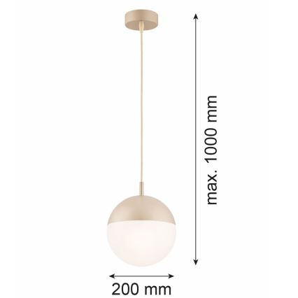 Argon 9001 - āra karājamā lustra uz troses LIV 1xE27/15W/230V IP44 bēša