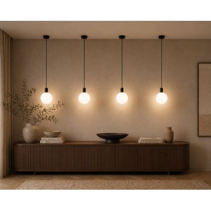 Argon 9005 - Āra lustra ar trosi ORE 1xG9/6W/230V melna