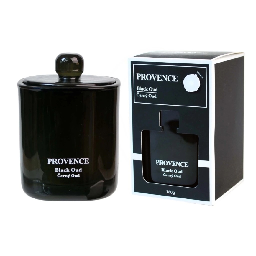 Aromātiskā svece BLACK OUD 180 g, 25 stundas