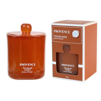 Aromātiskā svece PAČŪLĪJA AMBRA 180 g 25 st.