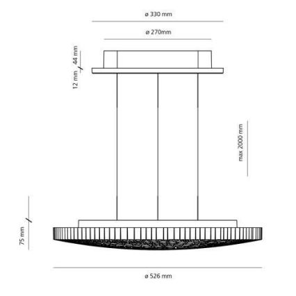 Artemide 0213010APP - LED Aptumšojama lustra ar auklu CALIPSO LED/50W/230V 3000K