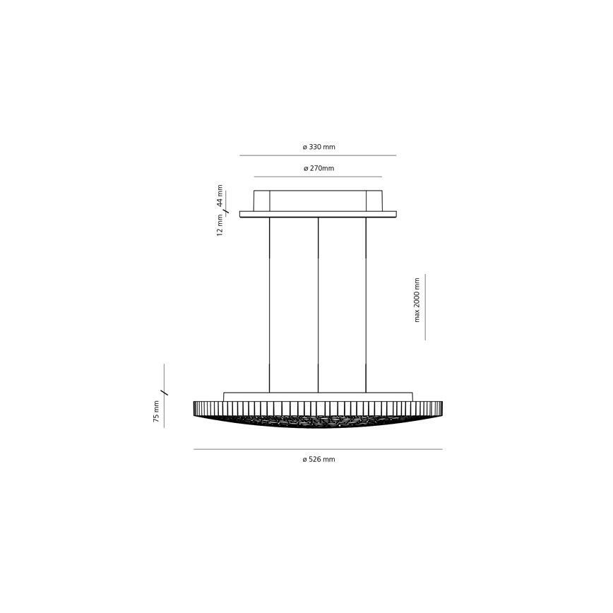 Artemide 0213010APP - LED Aptumšojama lustra ar auklu CALIPSO LED/50W/230V 3000K