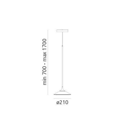 Artemide 0351030A - LED Lustra ar auklu ORSA LED/8,5W/230V 3000K d. 21 cm