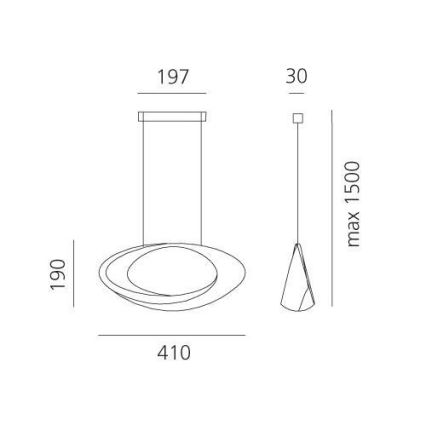 Artemide 1182010A - LED Aptumšojama lustra ar auklu CABILDO LED/44W/230V 3000K