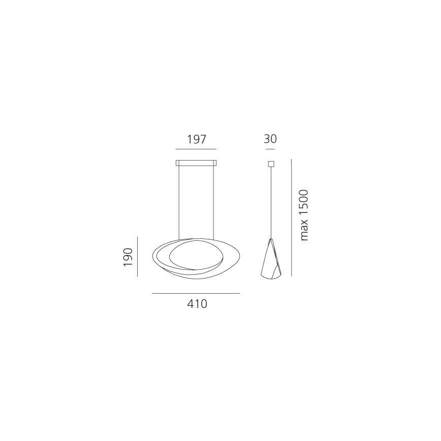 Artemide 1182010A - LED Aptumšojama lustra ar auklu CABILDO LED/44W/230V 3000K