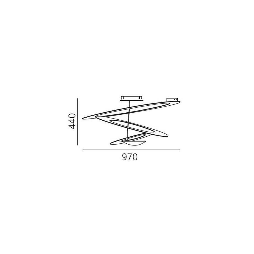 Artemide 1253120A - LED Aptumšojama griestu lampa PIRCE LED/44W/230V 3000K zelta