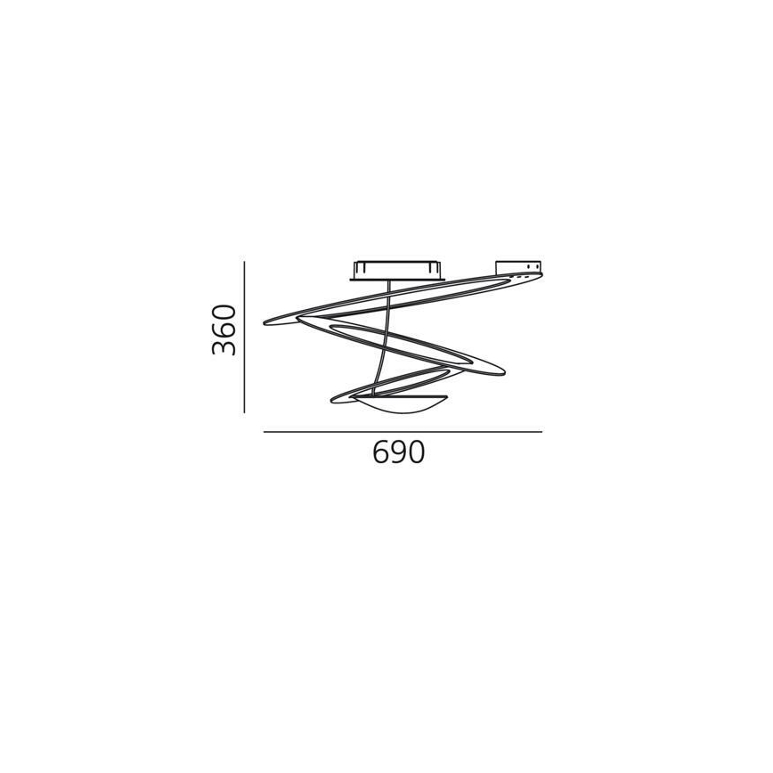 Artemide 1255120A - LED Aptumšojama griestu lampa PIRCE LED/44W/230V 3000K zelta
