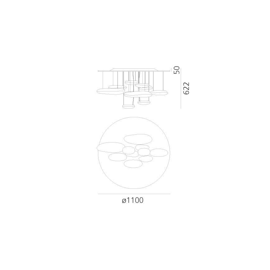 Artemide 1366110A - LED Aptumšojama virsapmetuma lustra MERCURY LED/23,62W/230V 3000K