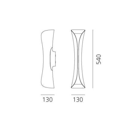 Artemide 1373010A - Sienas lampa CADMO 2xGU10/10W/230V melna