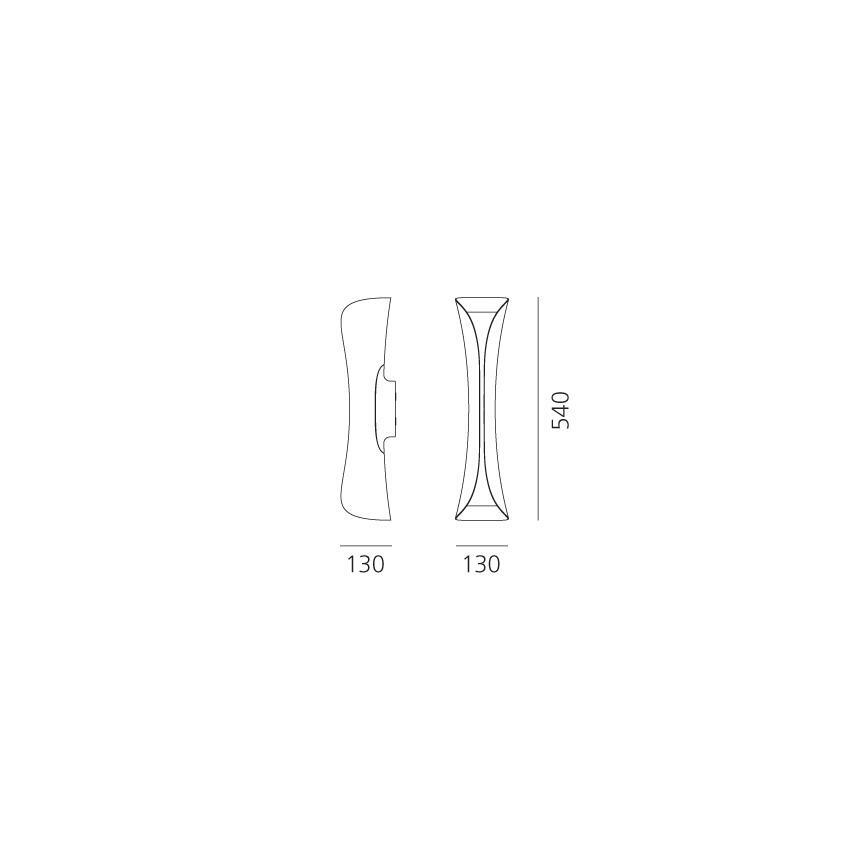 Artemide 1373020A - Sienas lampa CADMO 2xGU10/10W/230V balta