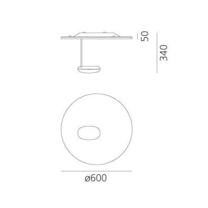 Artemide 1471110A - LED Aptumšojama griestu lampa DROPLET LED/29W/230V 3000K