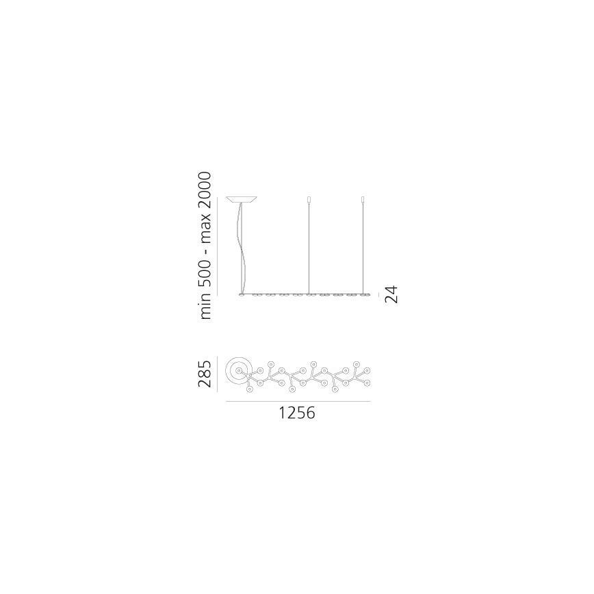 Artemide 1578050APP - LED Aptumšojama lustra ar auklu NET LED/45W/230V 3000K