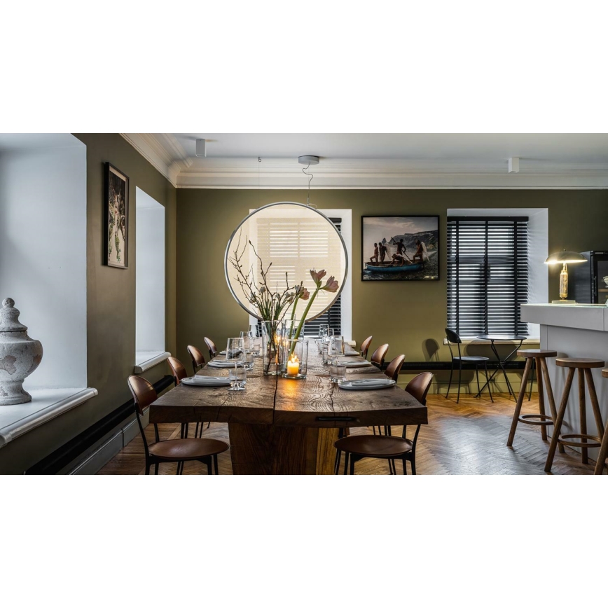 Artemide 1992330APP - LED RGBW Aptumšojuma lustra ar auklu DISCOVERY LED/42W/230V 2700-6500K melna
