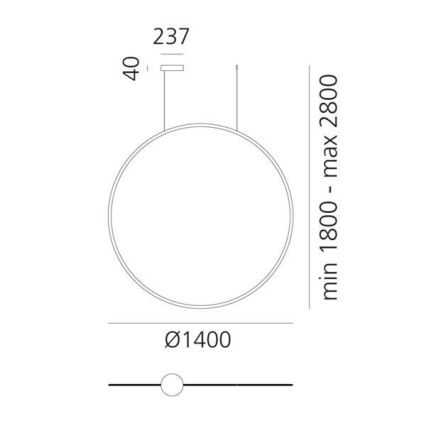 Artemide 1994060APP - LED Aptumšojama lustra ar auklu DISCOVERY LED/80W/230V 3000K bronza
