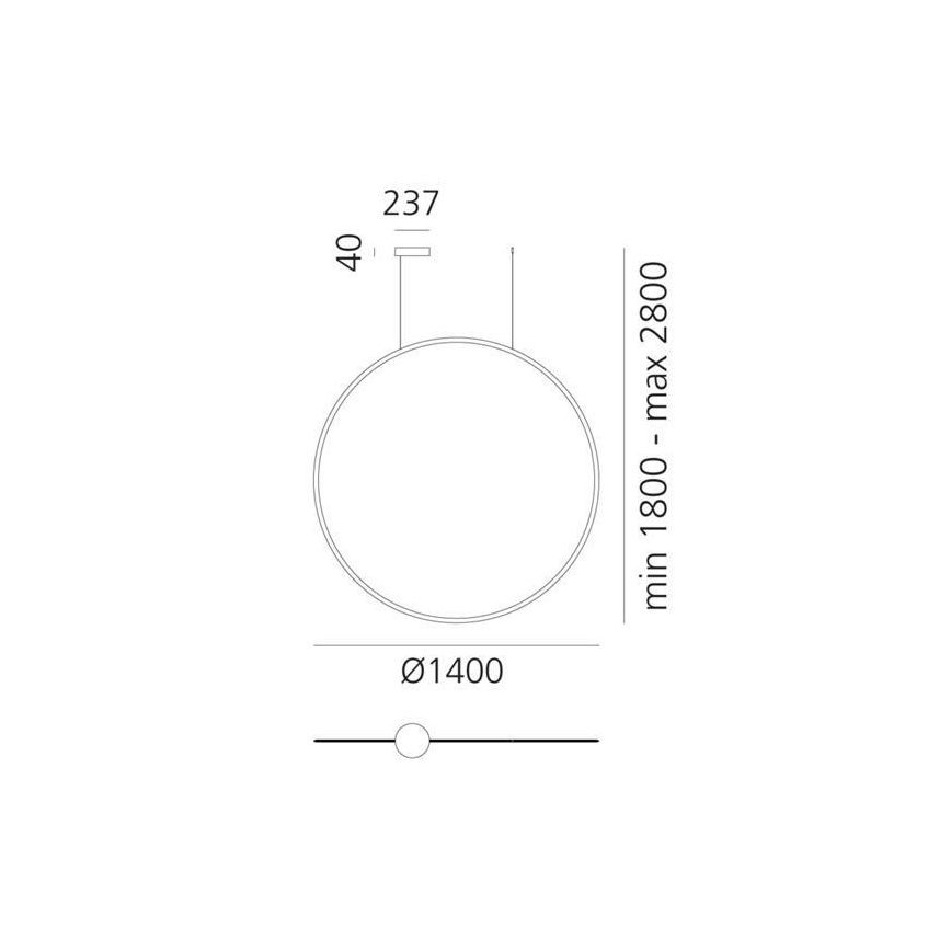 Artemide 1994060APP - LED Aptumšojama lustra ar auklu DISCOVERY LED/80W/230V 3000K bronza