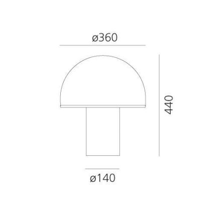Artemide A006300 - Galda lampa ONFALE 1xE14/5W/230V + 1xE27/13W balta