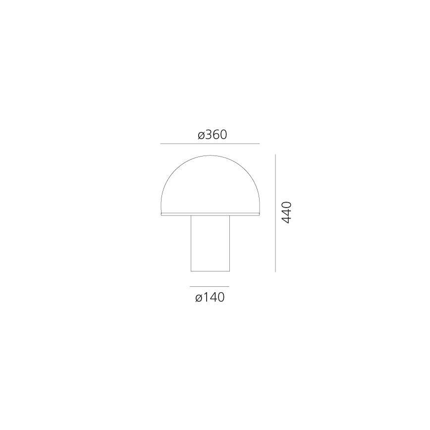 Artemide A006300 - Galda lampa ONFALE 1xE14/5W/230V + 1xE27/13W balta