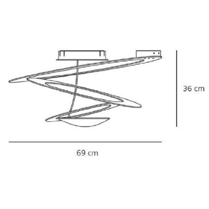 Artemide AR 1247010A - Aptumšojams griestu gaismeklis PIRCE MINI 1xR7s/330W/230V