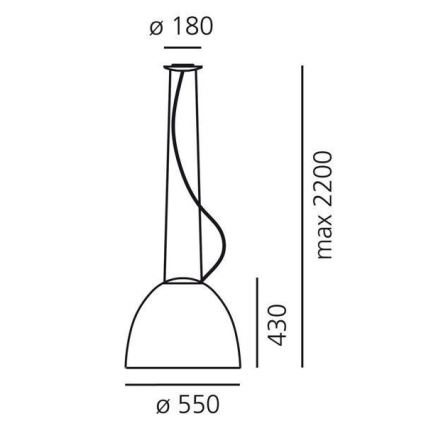 Artemide AR A242100 - Lustra ar auklu NUR 1xE27/205W/230V