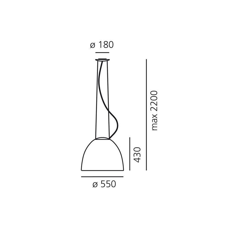 Artemide AR A242100 - Lustra ar auklu NUR 1xE27/205W/230V