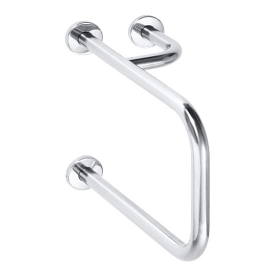 Atbalsta rokturis 23,5x38 cm nerūsējošais tērauds/sudraba
