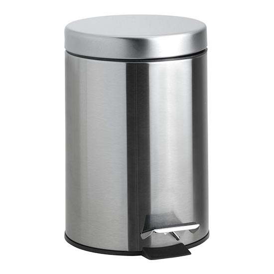 Atkritumu tvertne 17x25,5 cm nerūsējošā tērauda/sudraba