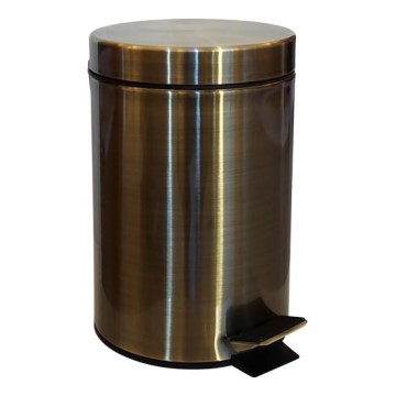 Atkritumu tvertne 17x26 cm, nerūsējošā tērauda/bronzas apdare