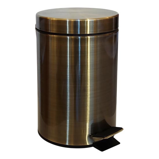 Atkritumu tvertne 17x26 cm, nerūsējošā tērauda/bronzas apdare