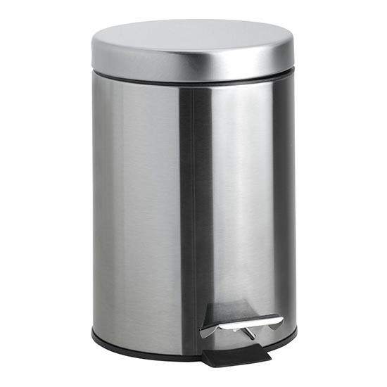 Atkritumu tvertne 20x28 cm, nerūsējošais tērauds/sudraba krāsa