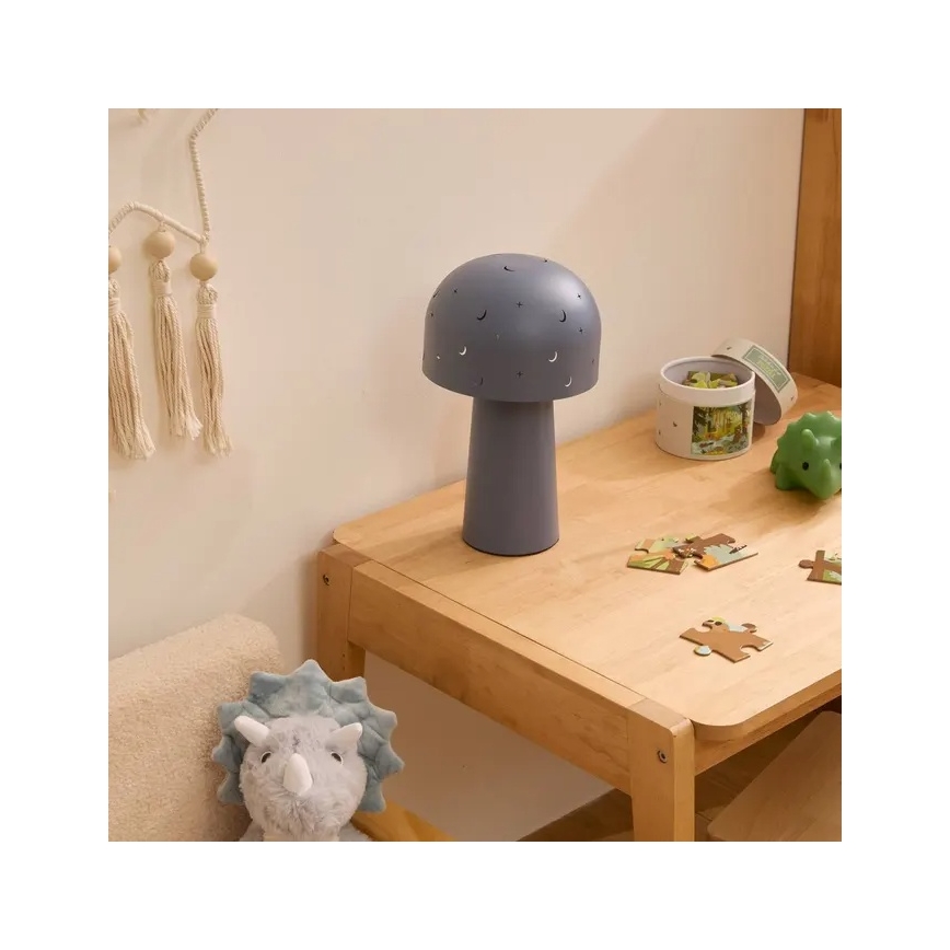 Atmosphera - Bērnu galda lampa STARRY MUSHROOM 1xE14/25W/230V zila