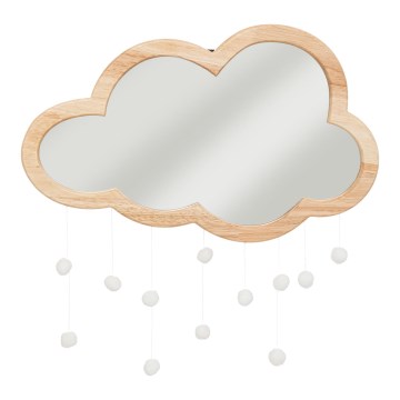 Atmosphera - Bērnu sienas spogulis CLOUD 40x36 cm no kaučuka koka