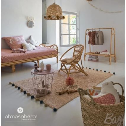 Atmosphera - Bērnu sienas spogulis RABBIT 37x24 cm bambuss