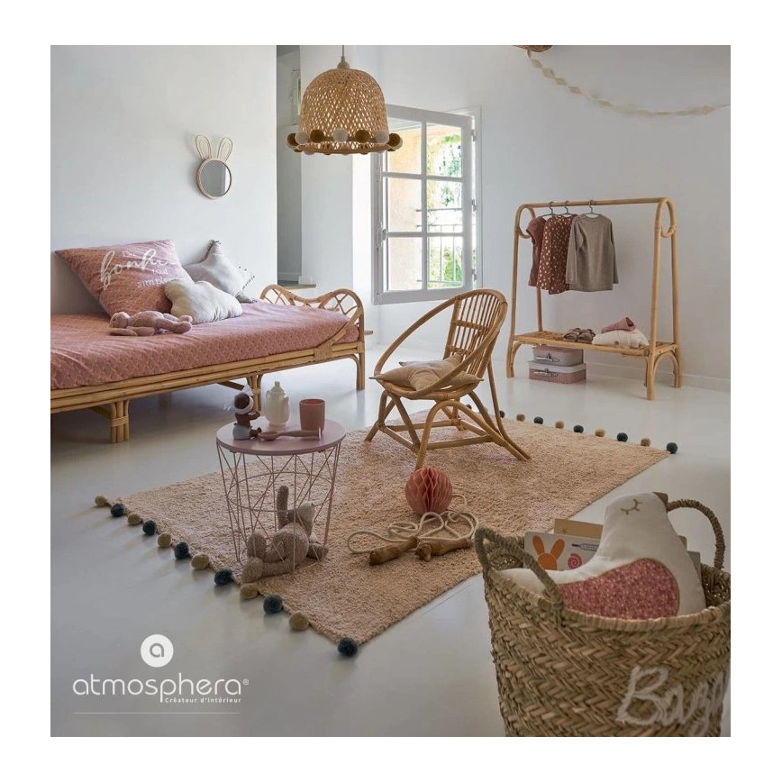 Atmosphera - Bērnu sienas spogulis RABBIT 37x24 cm bambuss