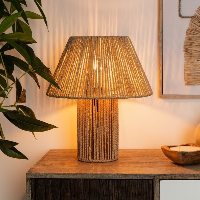 Atmosphera - Galda lampa ADRIA 1xE27/40W/230V džutas