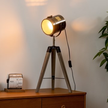 Atmosphera - Galda lampa EBOR 1xE14/25W/230V priede/misiņš