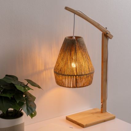 Atmosphera - Galda lampa KARLA 1xE27/40W/230V bambusa