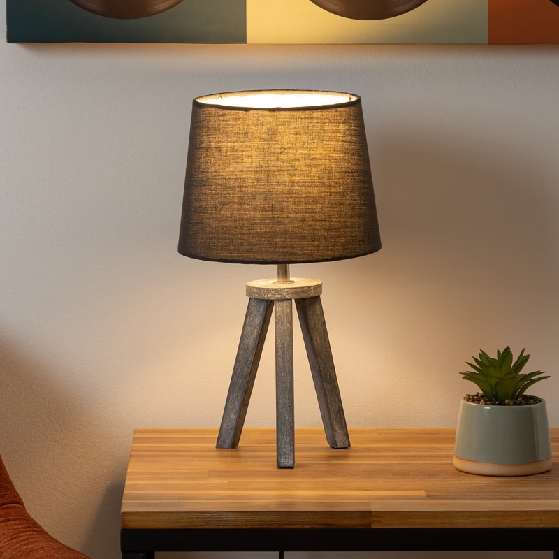 Atmosphera - Galda lampa MINI 1xE14/25W/230V priede/pelēka