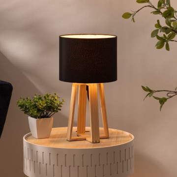 Atmosphera - Galda lampa MOLU 1xE27/25W/230V priede/melna