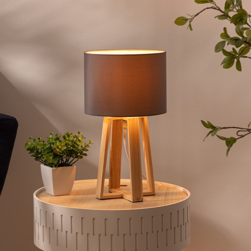 Atmosphera - Galda lampa MOLU 1xE27/25W/230V priede/pelēka
