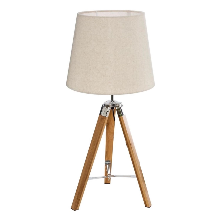 Atmosphera - Galda lampa RUNO 1xE27/25W/230V bambusa/krēmkrāsa
