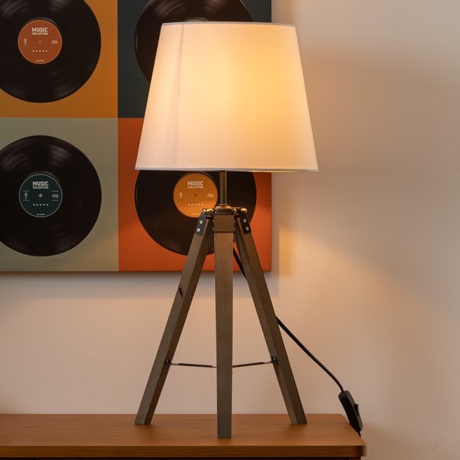 Atmosphera - Galda lampa RUNO 1xE27/25W/230V koks/balta