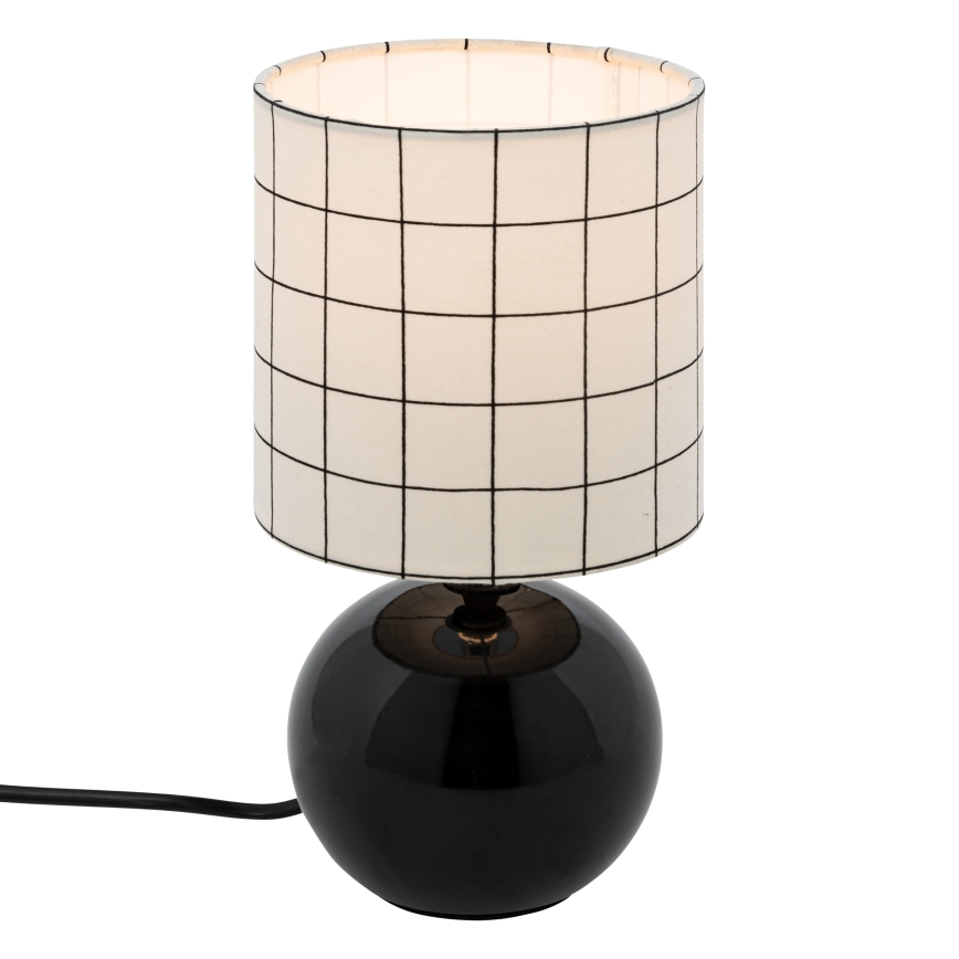 Atmosphera - Galda lampa TIMÉO 1xE14/60W/230V melna/balta