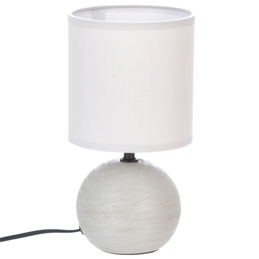 Atmosphera - Galda lampa TIMÉO 1xE14/60W/230V pelēka/balta