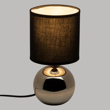 Atmosphera - Galda lampa TIMÉO 1xE14/60W/230V spīdīgi hromēts/melna