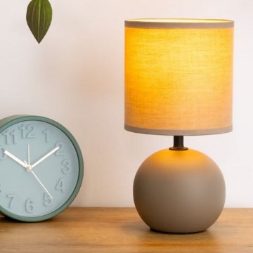 Atmosphera - Galda lampa TIMÉO 1xE14/60W/230V taupe/krēmkrāsa