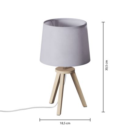 Atmosphera - Galda lampa TRIPOD 1xE14/40W/230V priede/pelēka