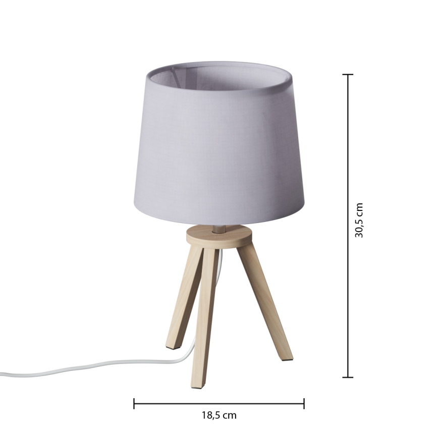 Atmosphera - Galda lampa TRIPOD 1xE14/40W/230V priede/pelēka