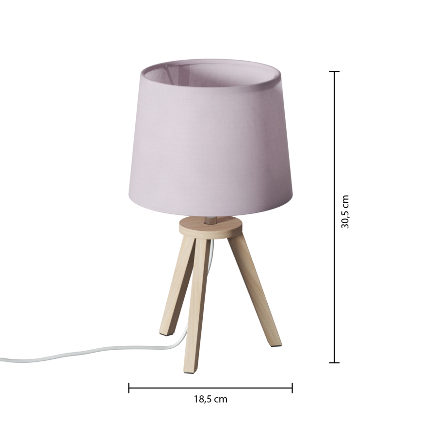 Atmosphera - Galda lampa TRIPOD 1xE14/40W/230V priede/rozā