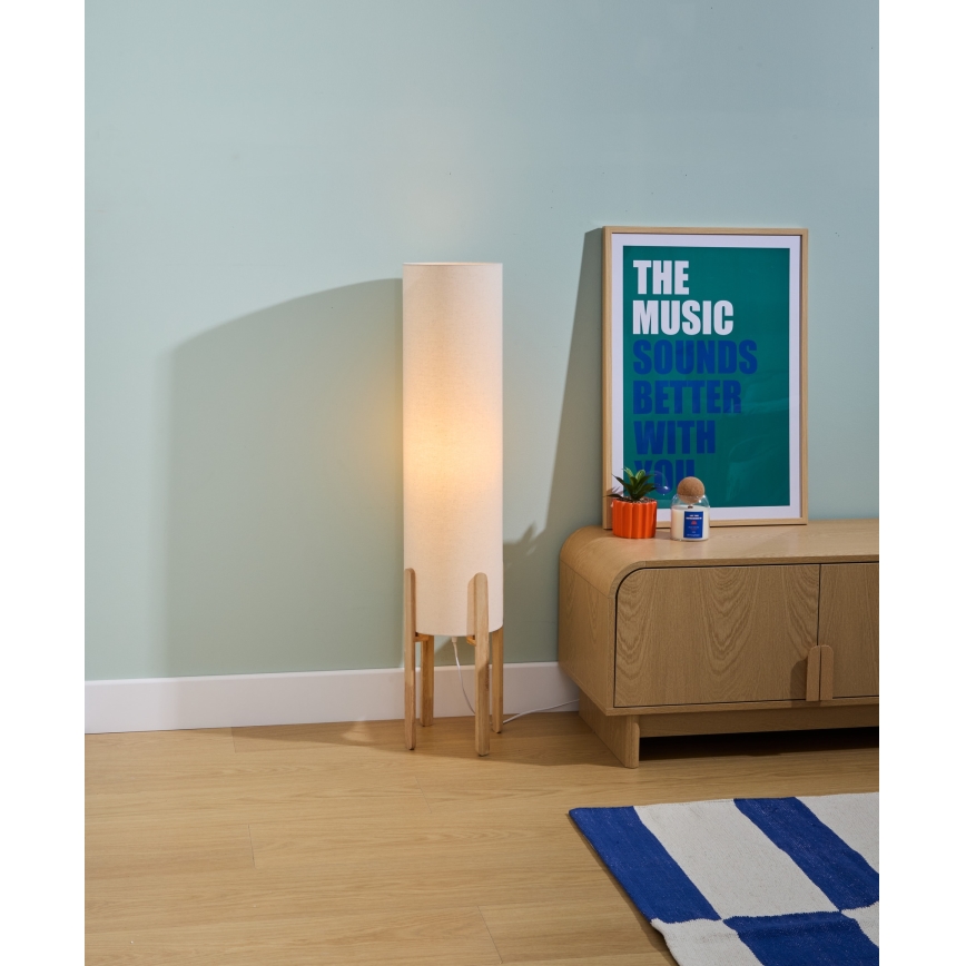 Atmosphera - Grīdas lampa KEYAH 1xE27/25W/230V kaučuka koks
