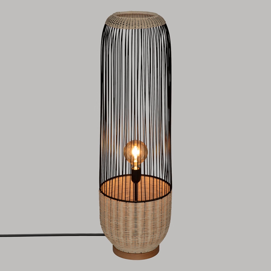 Atmosphera - Grīdas stāvlampa ANEA 1xE27/40W/230V rotanga/dižskābardis